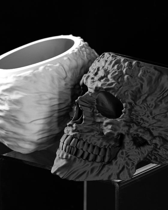 Planter Pot "Skull" - size | color options | with Drainage Hole