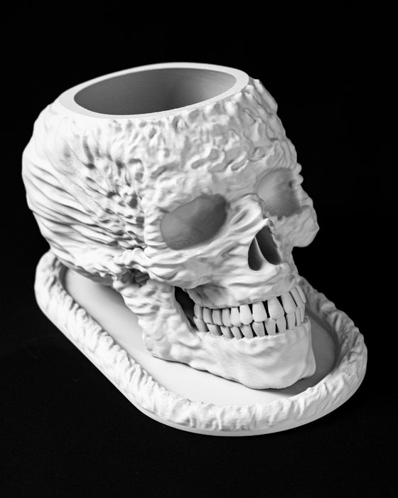 Planter Pot "Skull" - size | color options | with Drainage Hole