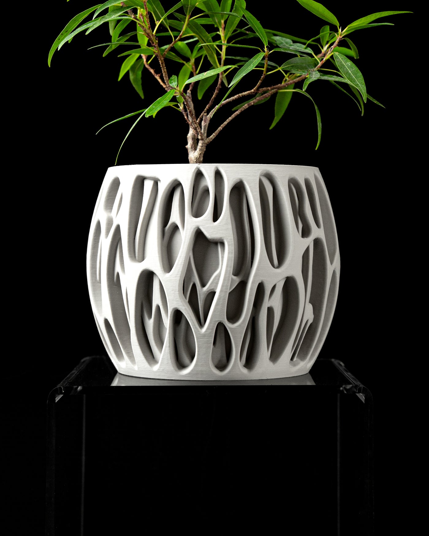 Slime woven texture indoor planter, product view 3