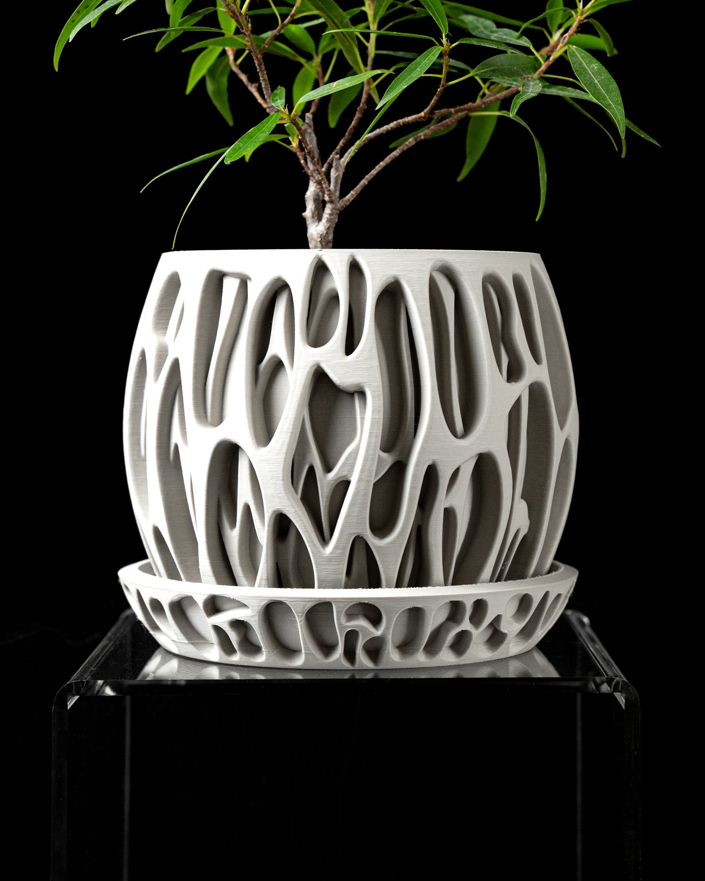 Slime woven texture indoor planter, product view 4
