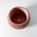 Top view of red bioplastic pot with drainage hole | elegant 3D printed planter for cactus, aloe, or indoor greenery | functional and stylish