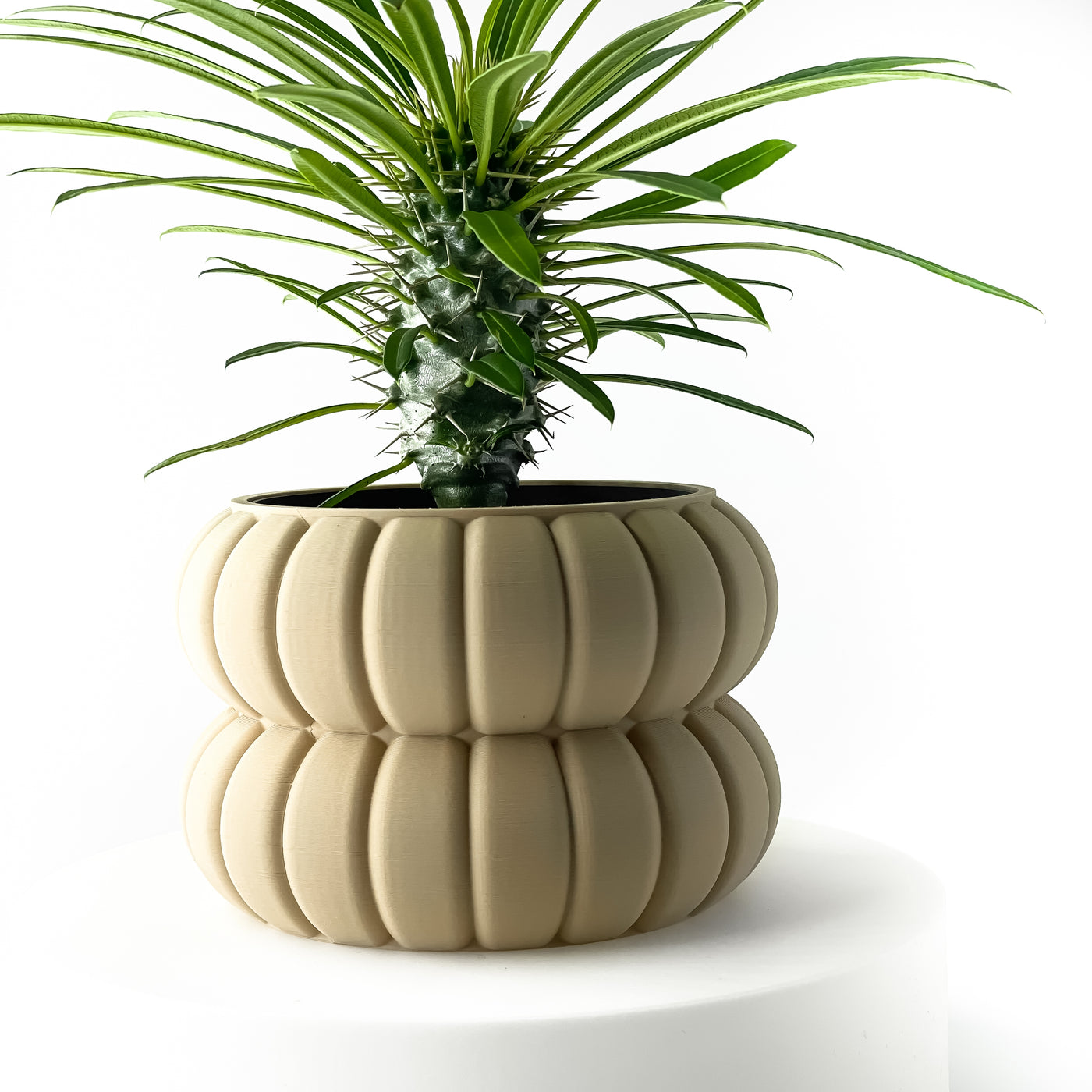Yanor ribbed indoor planter, product view 1