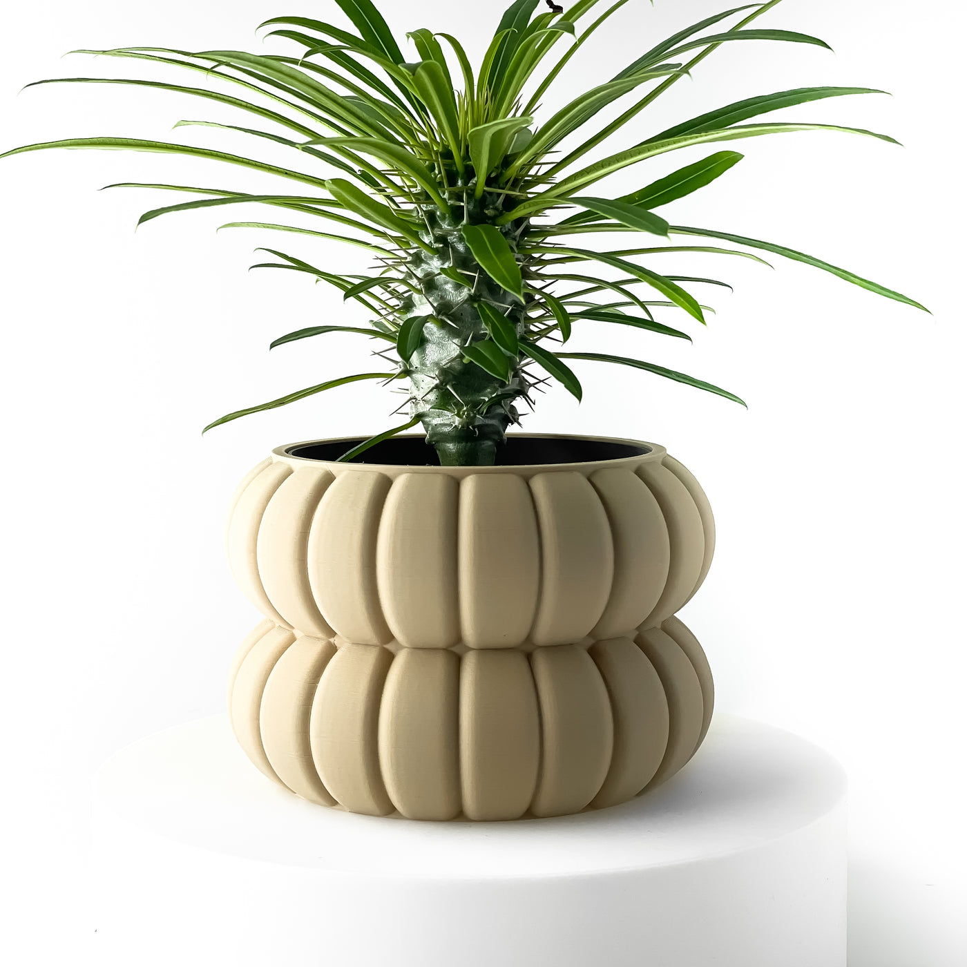Yanor ribbed indoor planter, product view 2