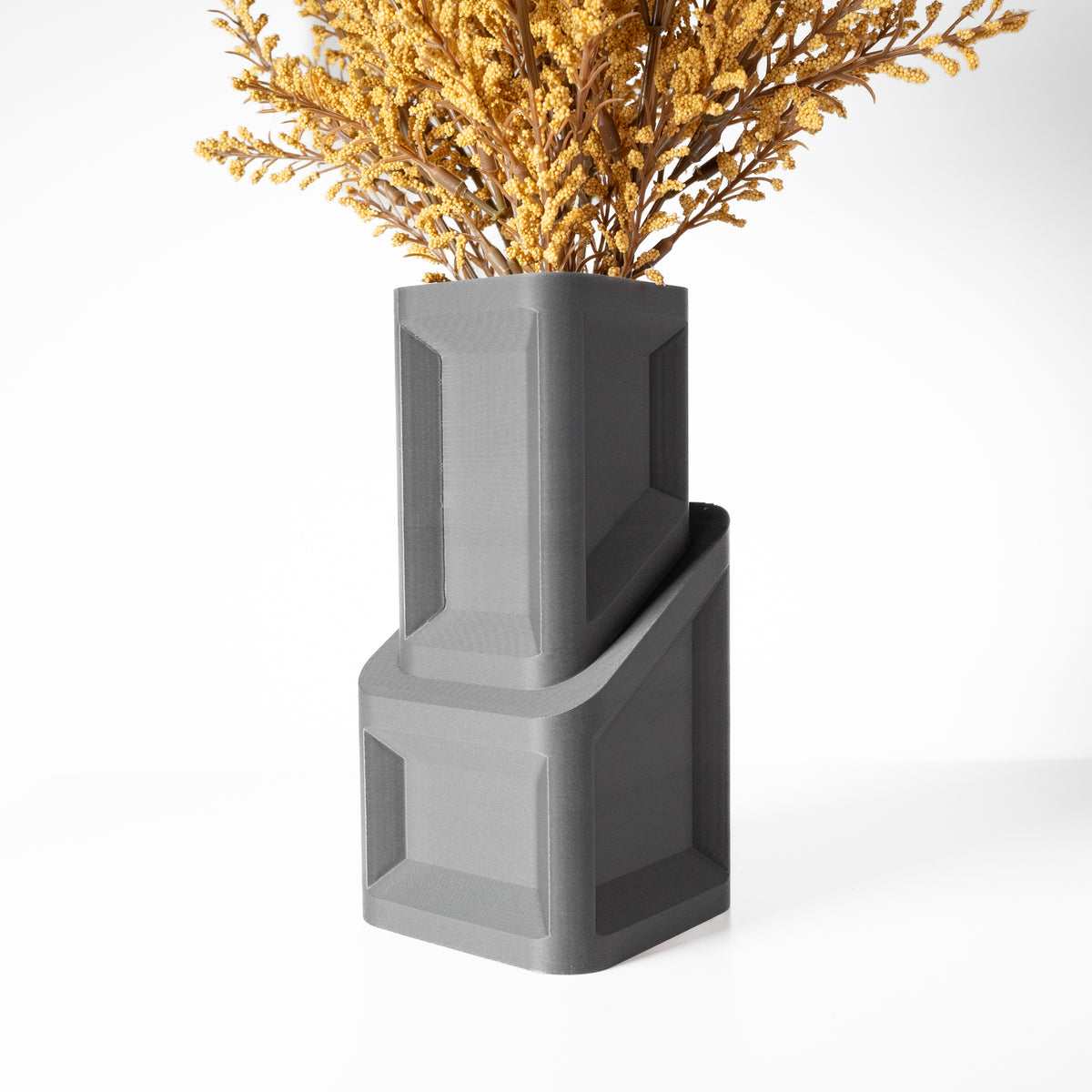 Cano stepped geometric vase for flowers, product view 1