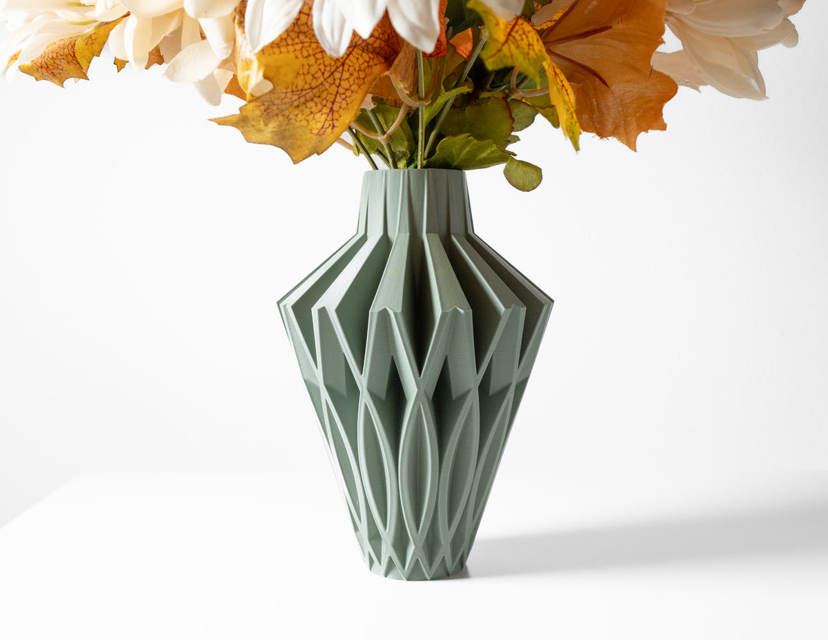 Yavero ribbed vase for flowers, product view 6