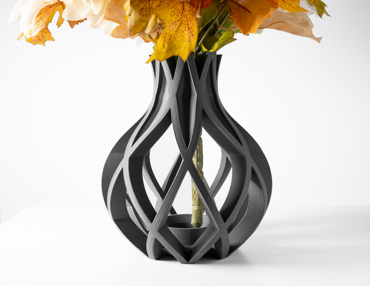 Oukan ribbed vase for flowers, product view 2