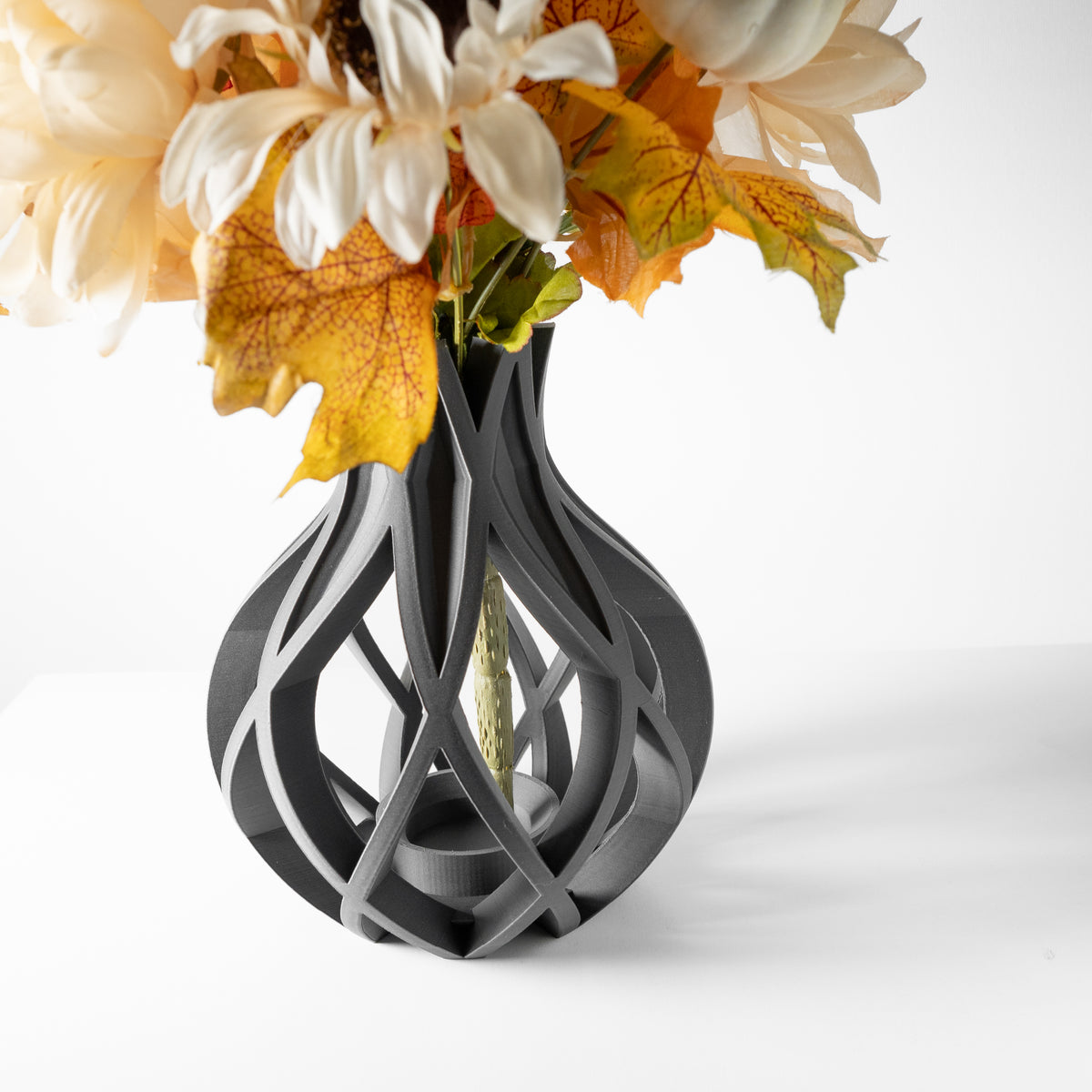 Oukan ribbed vase for flowers, product view 4