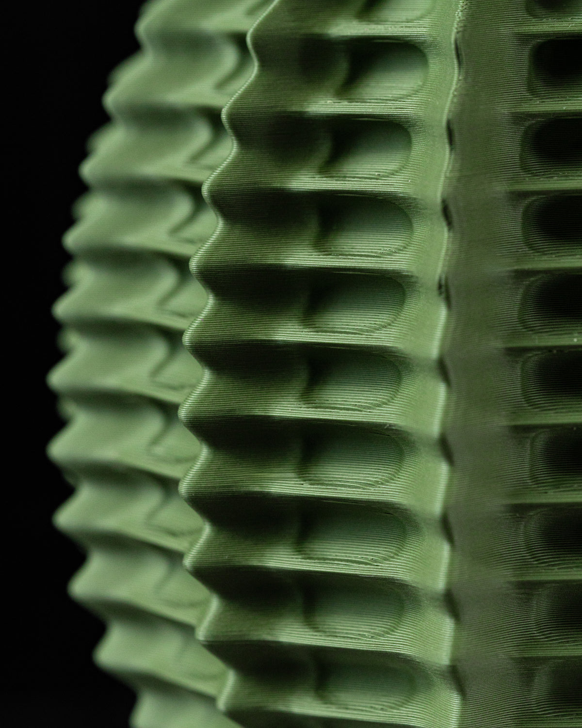 Ribbed ribbed vase for flowers, product view 4
