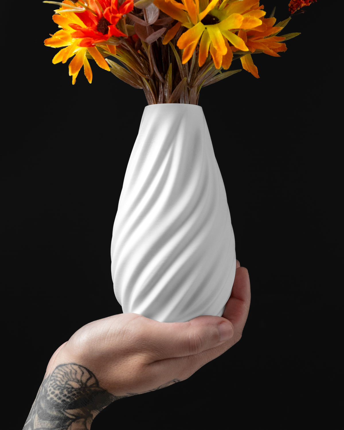 Wave ribbed vase for flowers, product view 4