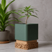 Custom 3D Printed Planter “Vori Square” – Modern Square Plant Pot, Two-Tone or Solid Color