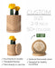 Low planter pot designed with a distinctive spiral texture and filled with vivid yellow cacti. This 3D printed flower pot serves as a functional and decorative piece, making it one of the most unique planter pots for indoor planters or succulent pots. Great as a book plant pot or part of a stylish pots and planters collection, it’s also a thoughtful gift for mom or a unique home decor accent.