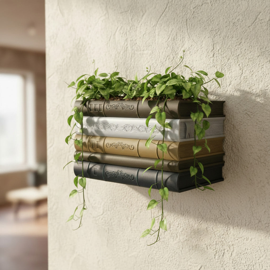 Wall-Mounted Book Planter