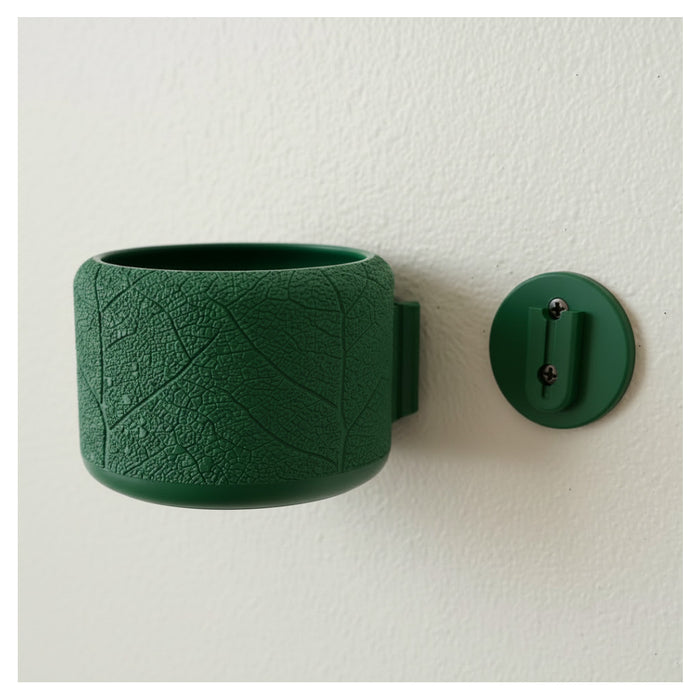 Leaf Pattern 3D Printed Wall Mounted Planter "Leaf vine"