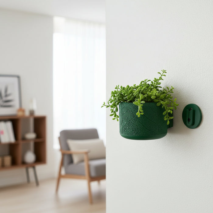 Leaf Pattern 3D Printed Wall Mounted Planter "Leaf vine"