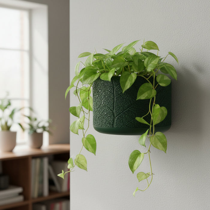 Leaf Pattern 3D Printed Wall Mounted Planter "Leaf vine"