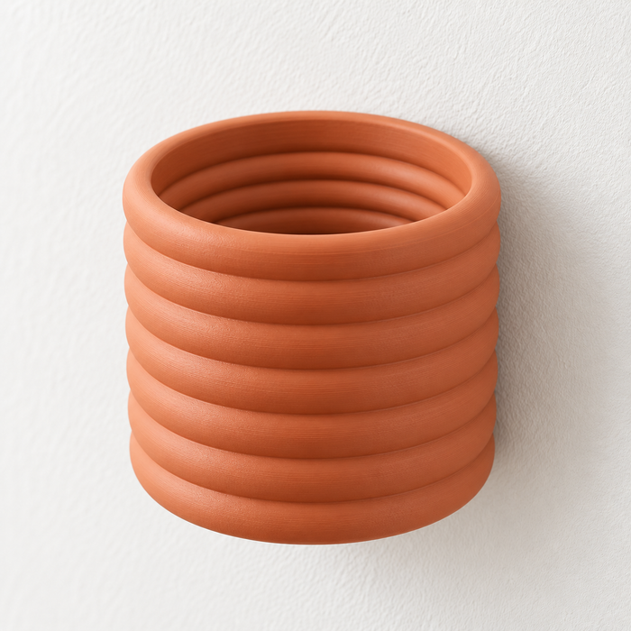 Rilo Minimal Ribbed Wall Planter | Plant Pot