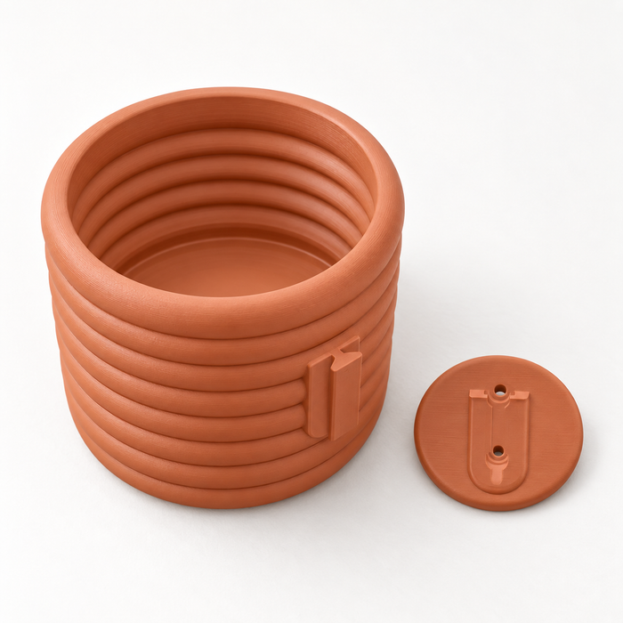 Rilo Minimal Ribbed Wall Planter | Plant Pot