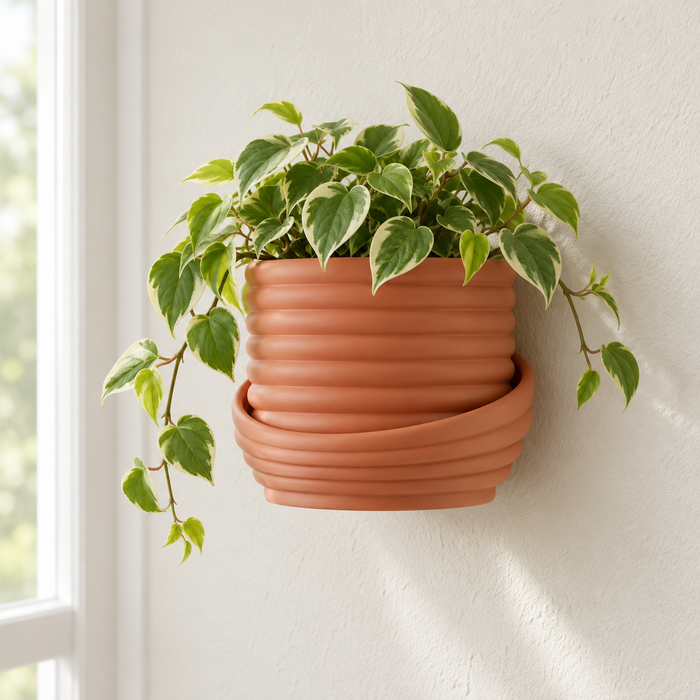 Viren Spiral Wall Planter | Sculptural Plant Pot