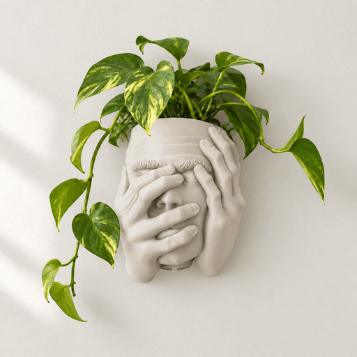 Atlas Male Face Wall Planter | Sculptural Plant Pot