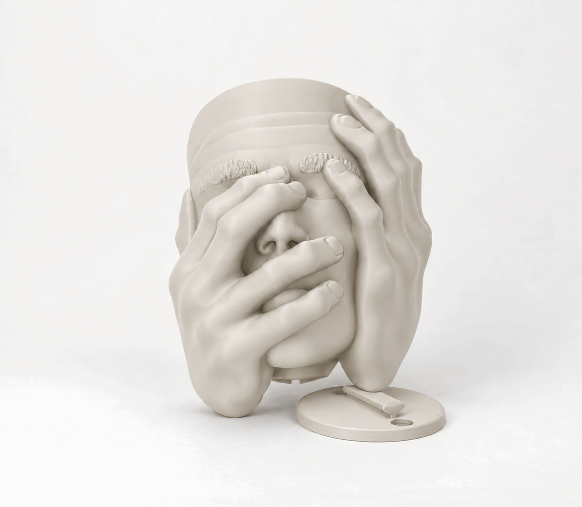 Atlas Male Face Wall Planter | Sculptural Plant Pot