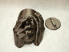 “Atlas” sculptural male face planter front view