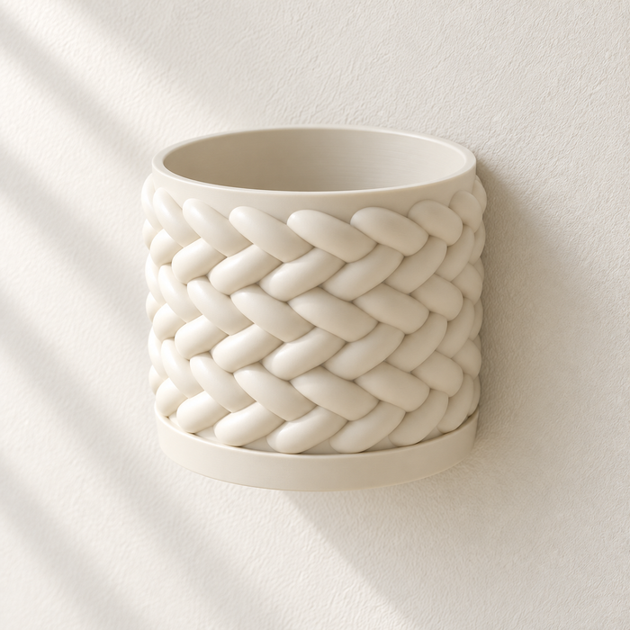 Braido Woven Wall Planter | Braided Plant Pot