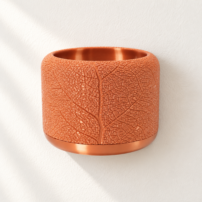 Leaf Vein Botanical Wall Planter | Textured Plant Pot