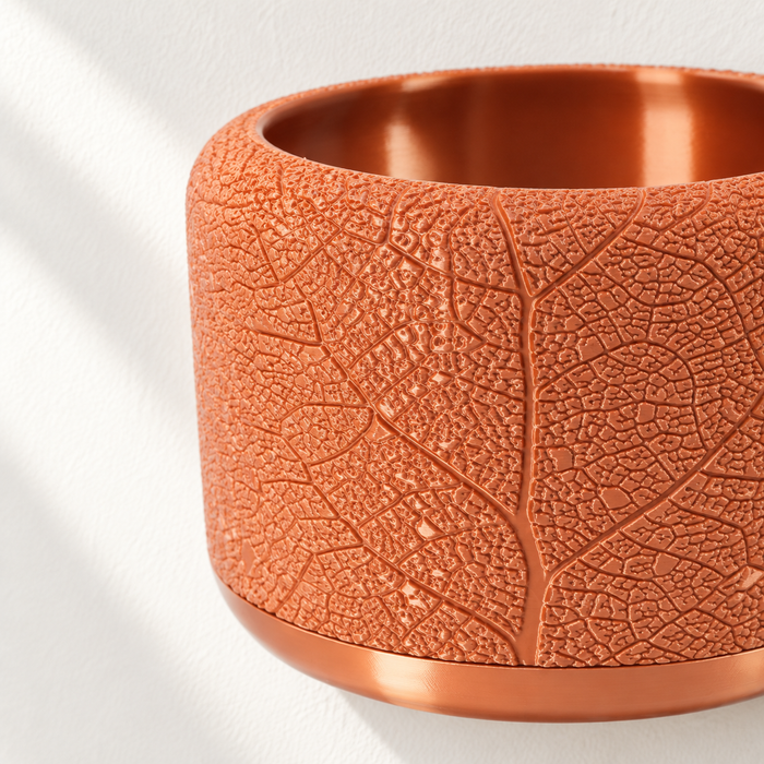 Leaf Vein Botanical Wall Planter | Textured Plant Pot