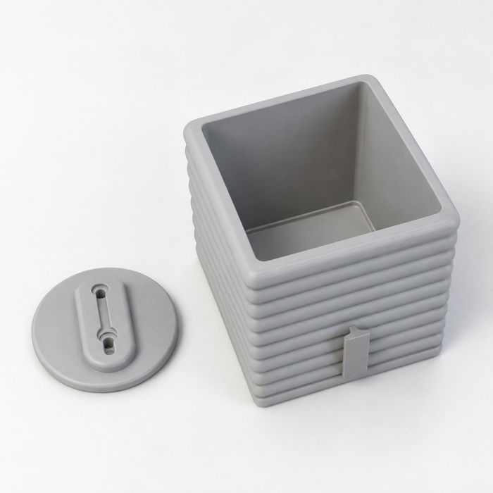 Seno Horizontal Ribbed Wall Planter | Square Plant Pot