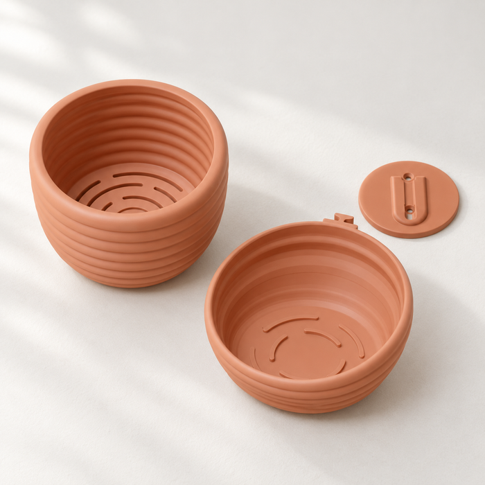 Viren Spiral Wall Planter | Sculptural Plant Pot