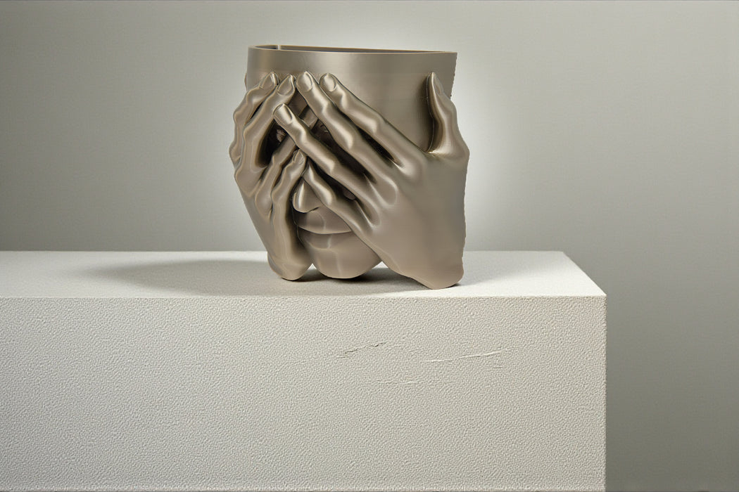 Hidden Face Head Planter Sculpture – 3D Printed Face Wall Planter, Artistic Bust Flower Pot for Unique Home Decor